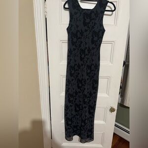 NWT CALVIN KLEIN Elegant Black Floral Dress